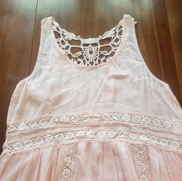 Altar'd State Light Pink Crochet Back Dress - Picture 2 of 7
